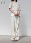 BASERANGE Silk trousers TRSI-WS-000 UNDYED
